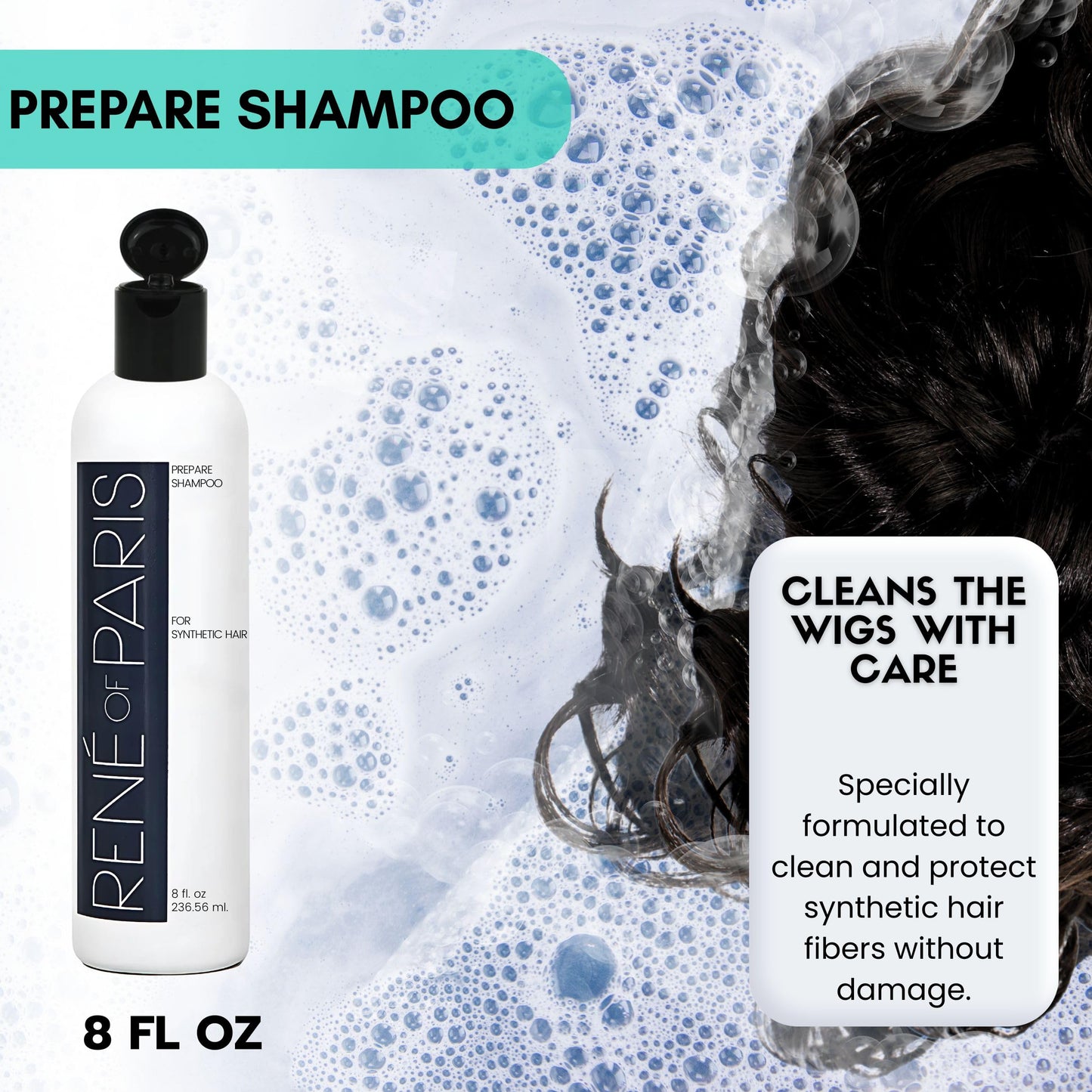 Rene of Paris Hair Care Kit Gently cleanses & Replenishes - 8 Fl Oz Bottles