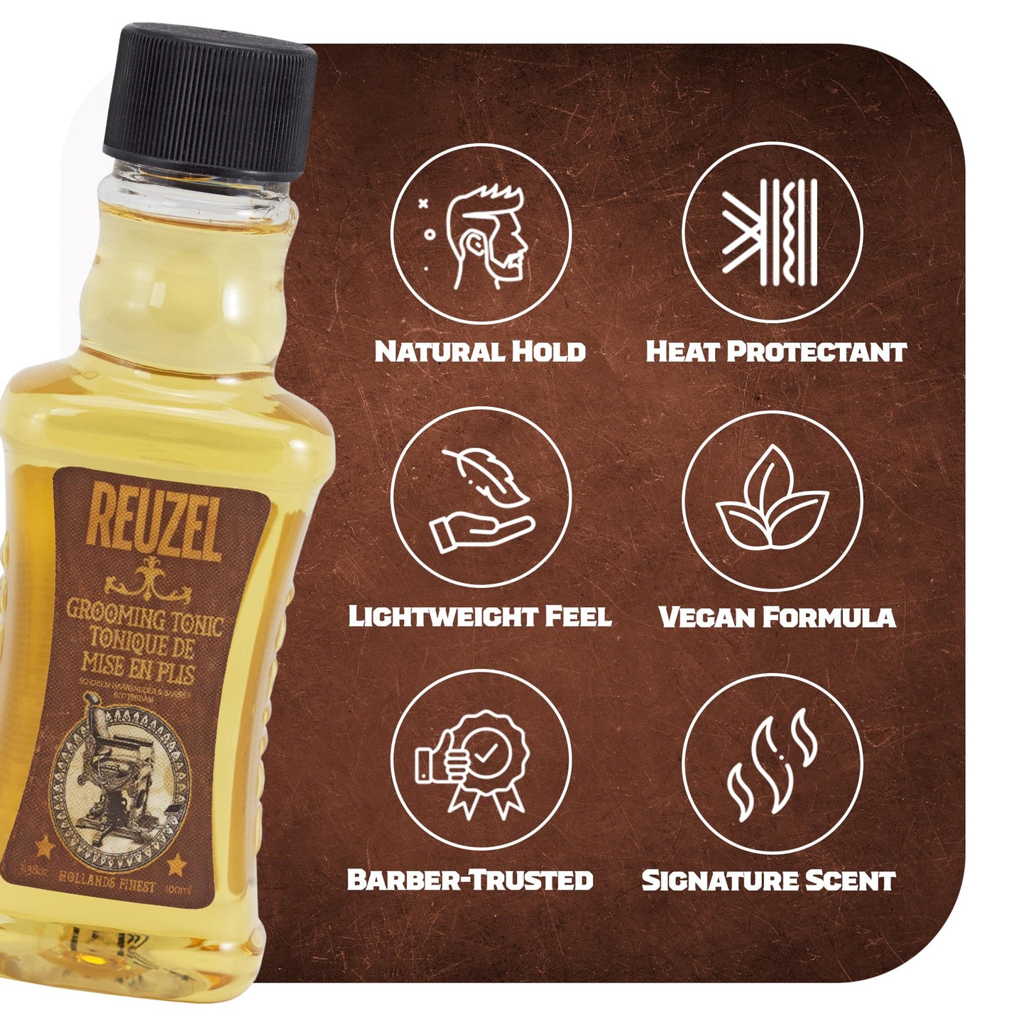 Reuzel Grooming Tonic, Hair Oil Treatment For Men, 3.38 oz