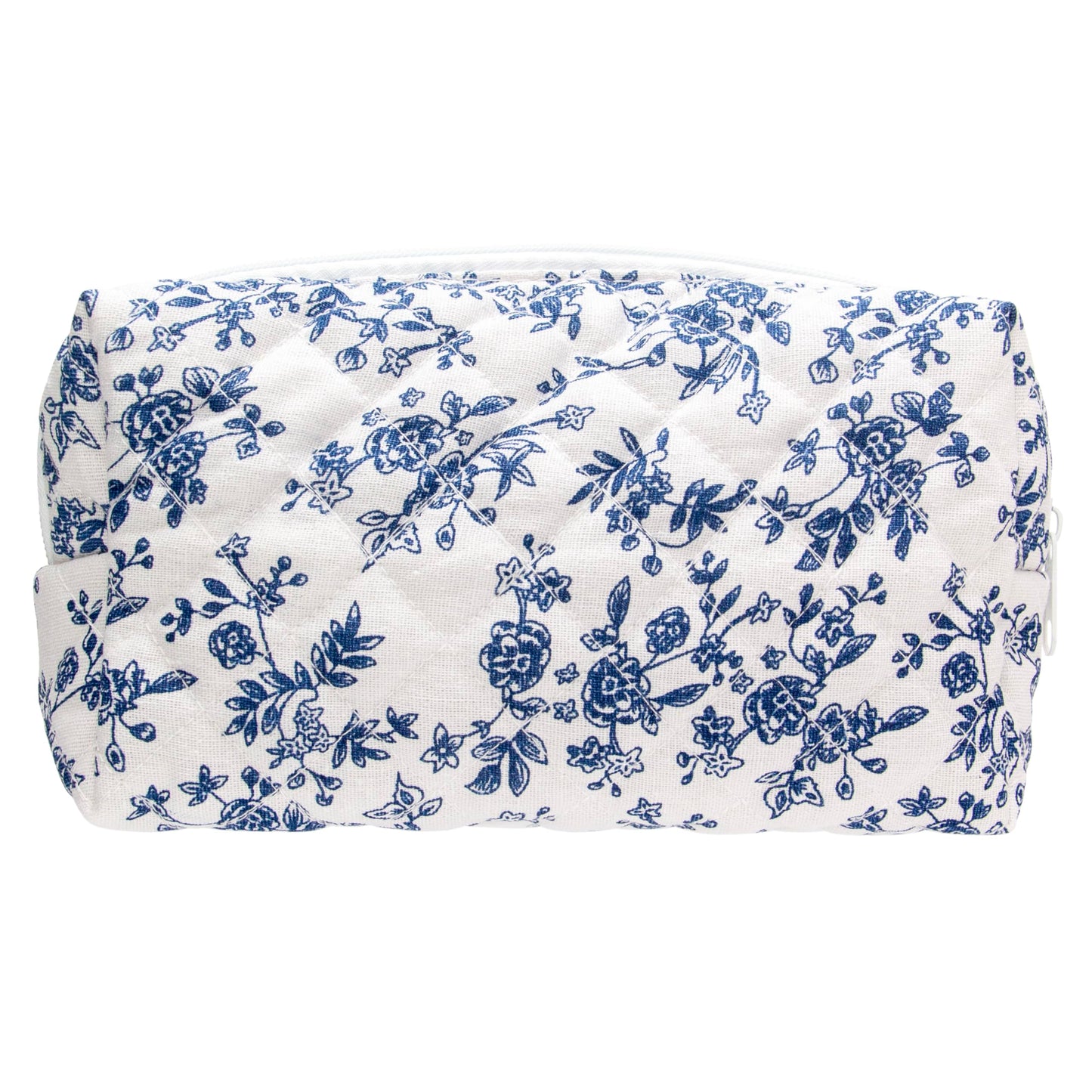 PAZIMIIK Small Quilted Makeup Bag,Zipper Cosmetic Pouch,Jouy Blue Beauty and Personal Care PAZIMIIK Default Title