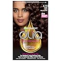 Garnier Olia Oil Powered Permanent Hair Color, 4.15 Dark Soft Mahogany
