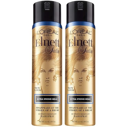 L'Oreal Paris Hair Care Elnett Extra Strong Hold Travel Size Hairspray, Long Lasting Plus Humidity Resistant, Hair Spray, 2.2 Ounce (2 Count)