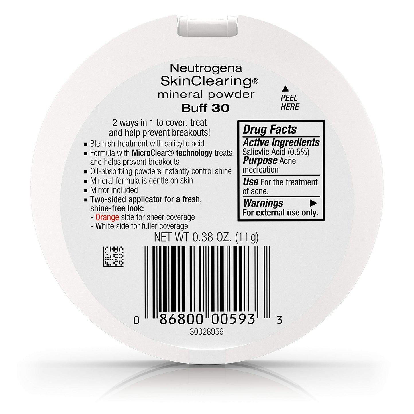 Neutrogena SkinClearing Mineral Powder, Buff 30