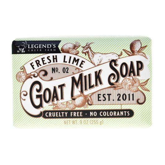 Legend's Creek Farm Triple Milled Goat Milk Soap, Fresh Lime, 9 Oz Beauty & Personal Care Legend's Creek