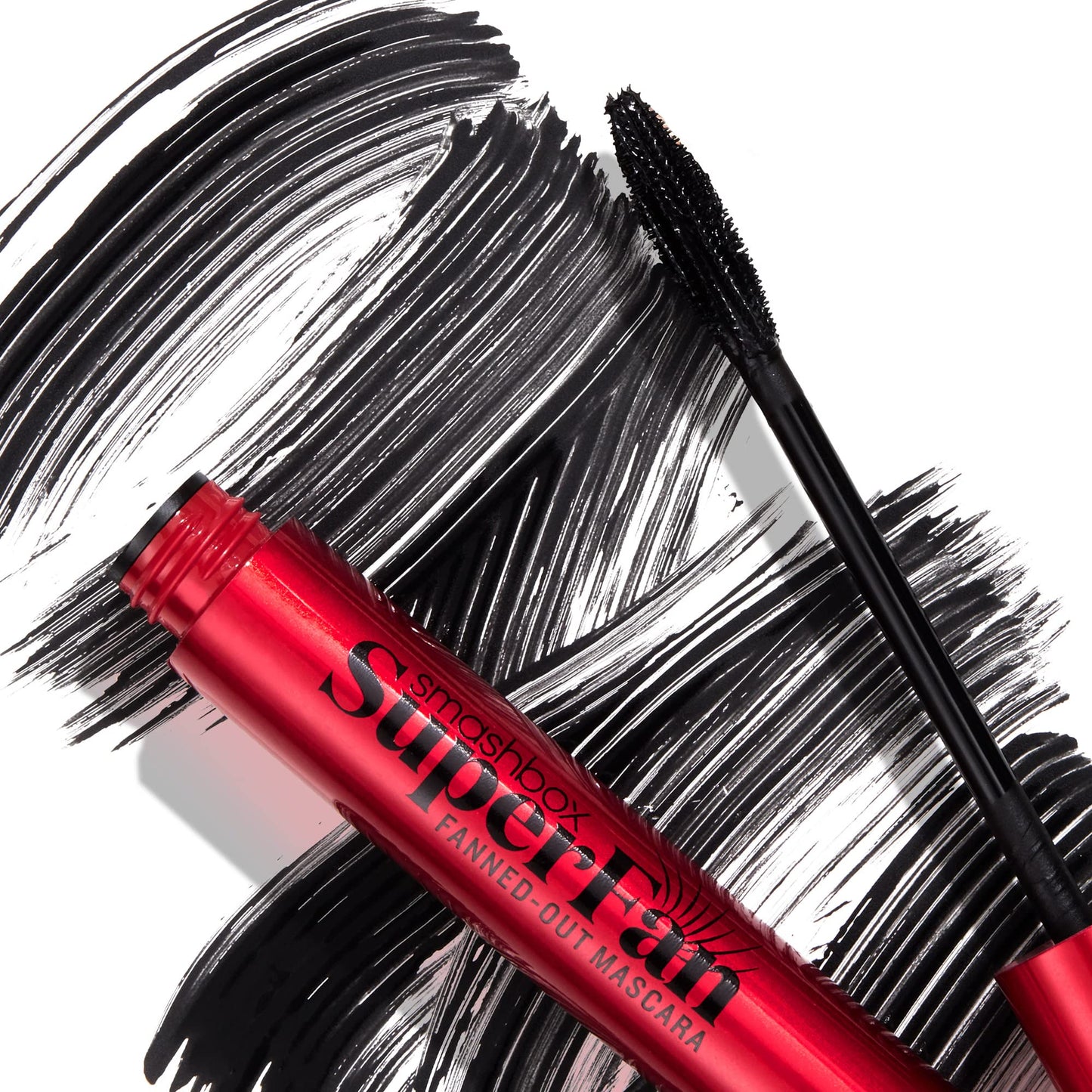 Smashbox Super Fan Lash Lengthening Mascara | Fanned-Out Volume + Length, Long-Wearing Mascara without Clumping, 0.34 Fl Oz, Black