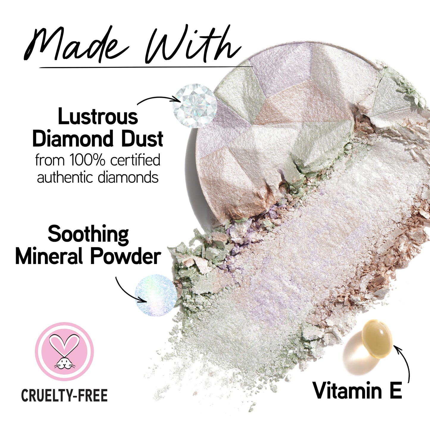Physicians Formula Mineral Wear Diamond Dust, Radiant Soft-Focus Finish, Talc-Free Powder & Serum Hybrid with Diamond Dust & Vitamin E, Cruelty-Free