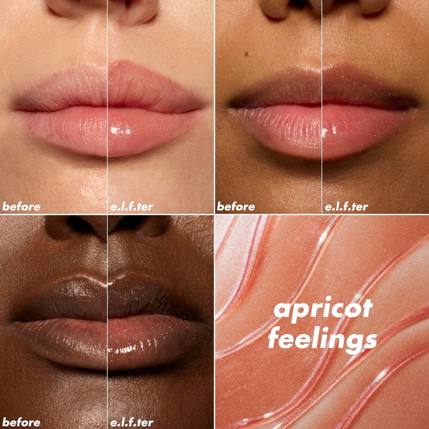 e.l.f. Glow Reviver Plumping Lip Oil, Tinted Lip Plumper For A High-Shine, Plump Finish, Infused With Jojoba Oil, Vegan & Cruelty-Free, Apricot