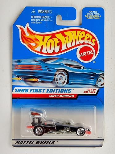 1998 - Mattel / Hot Wheels - Super Modified (Black) - 1998 First Editions #27 of 40 Cars - Collector #664 - MOC - Out of Production - Collectible