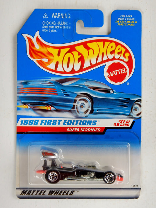 1998 - Mattel / Hot Wheels - Super Modified (Black) - 1998 First Editions #27 of 40 Cars - Collector #664 - MOC - Out of Production - Collectible