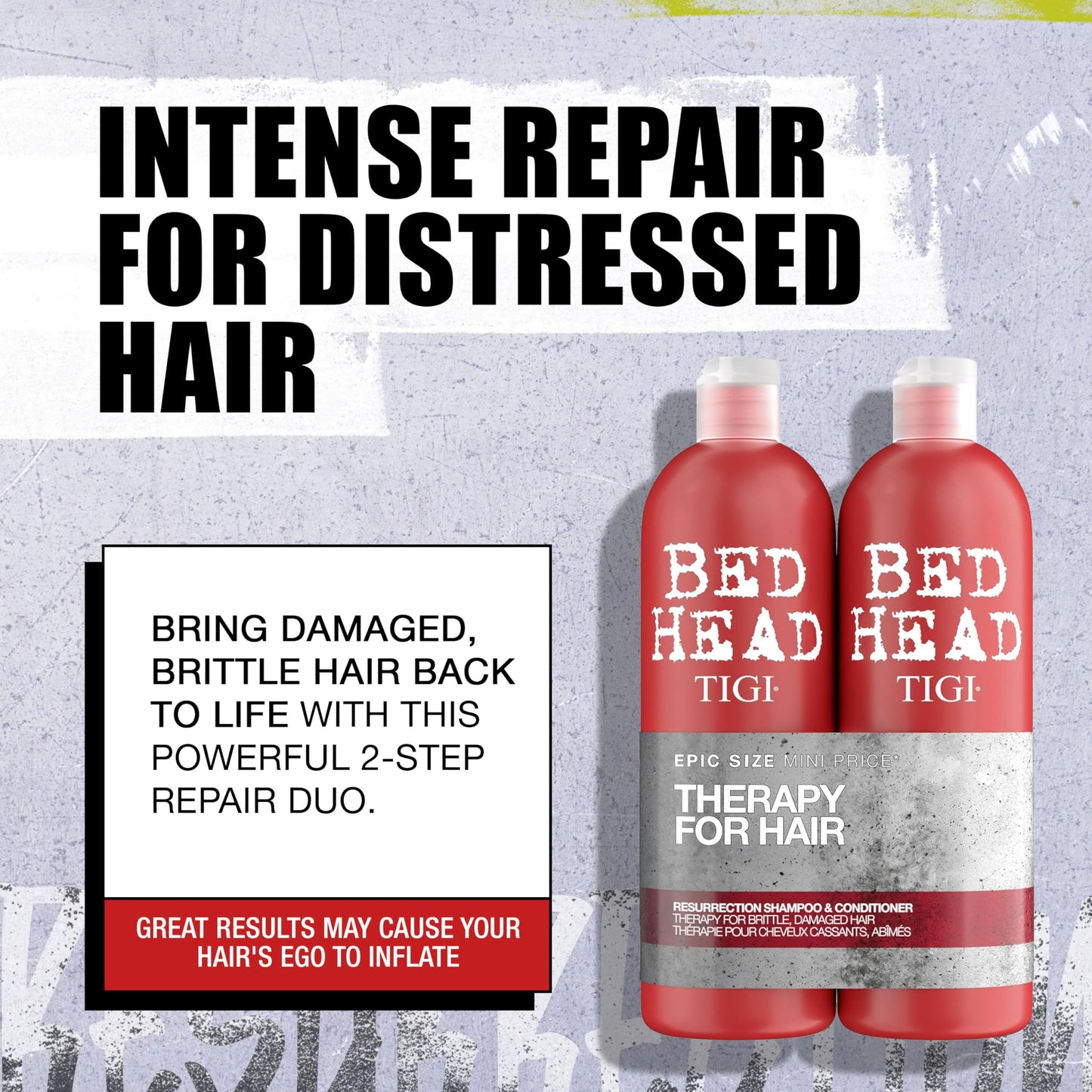 Tigi Bed Head Urban Anti+dotes Resurrection Shampoo & Conditioner Damage Level 3, 25.36 Ounce(Pack of 2)