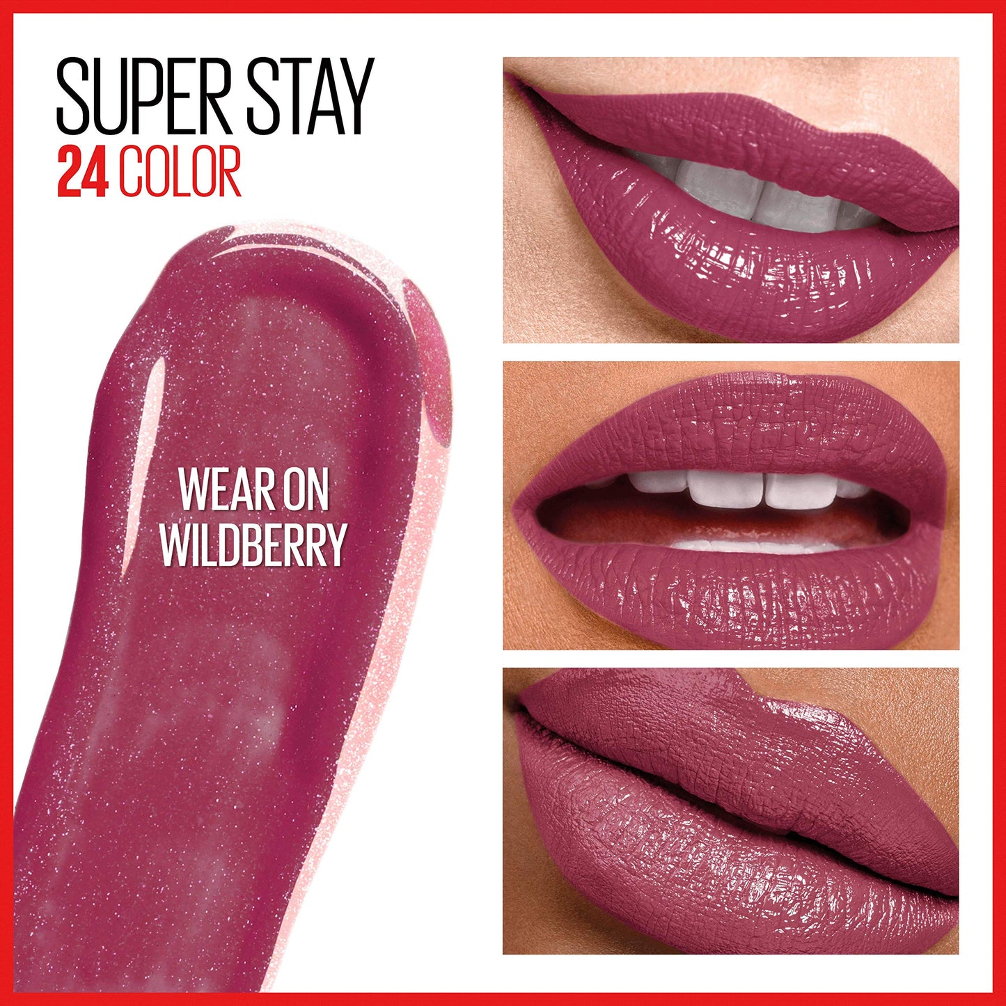 Maybelline Super Stay 24, 2-Step Liquid Lipstick Makeup, Long Lasting Highly Pigmented Color with Moisturizing Balm, Wear On Wildberry, Mauve Pink, 1