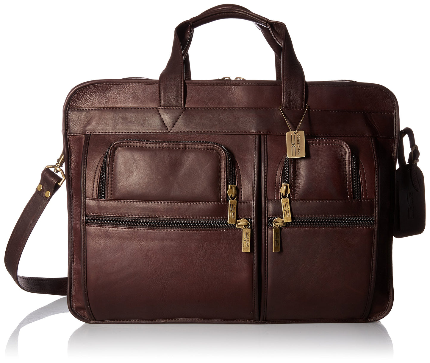 Claire Chase Jumbo Executive Computer Brief, Cafe, One Size