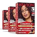 Revlon ColorSilk Permanent Hair Color with Bond Repair Complex, 38 Vibrant Violet, 3 pack
