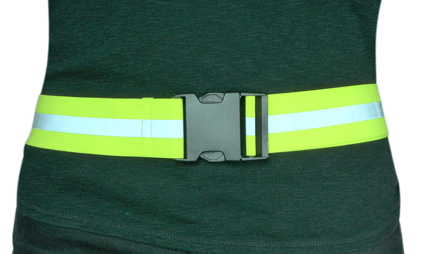 Endura Max Reflectives Reflective Elastic Belt or Sash, Military Heritage Style Glow Belt, Running Walking Motorcycling, Adjustable (Lime Green…