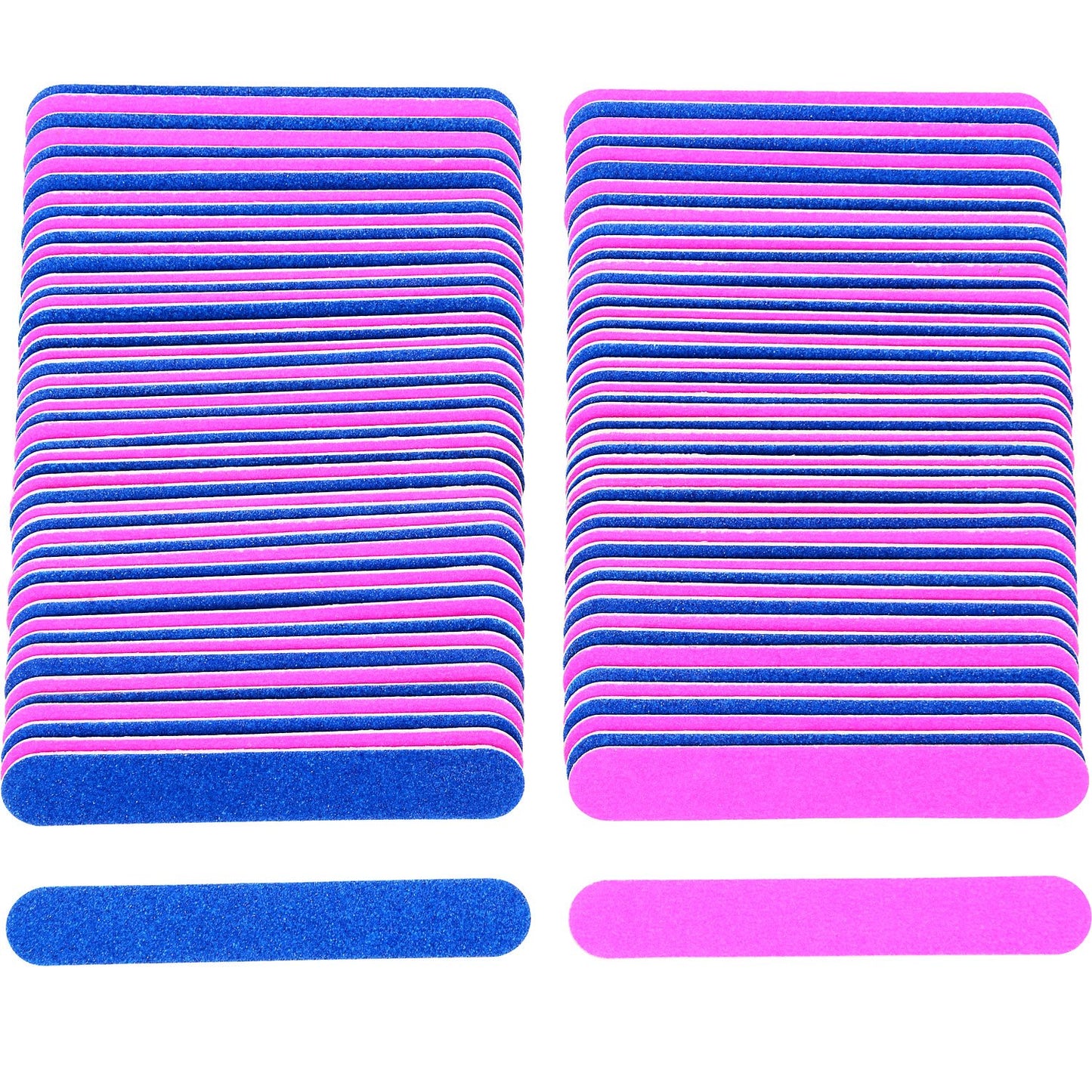 Sumind 100 Pcs Nail File Professional Emery Boards Disposable Grit Nail File 3.35 x 0.51 x 0.05 Inch Double Sided Manicure Tools Kits Pedicure