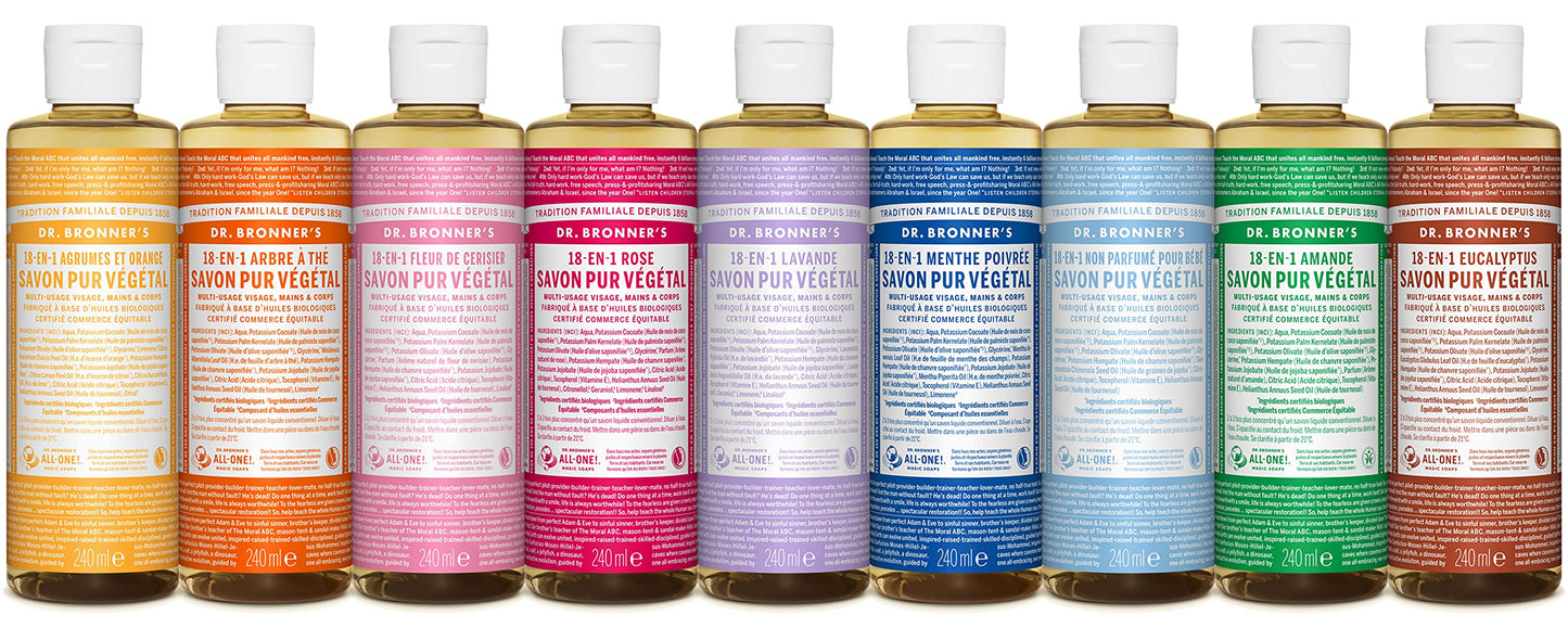 Dr. Bronner Liquid Soap, Lemon/Orange - 240 ml