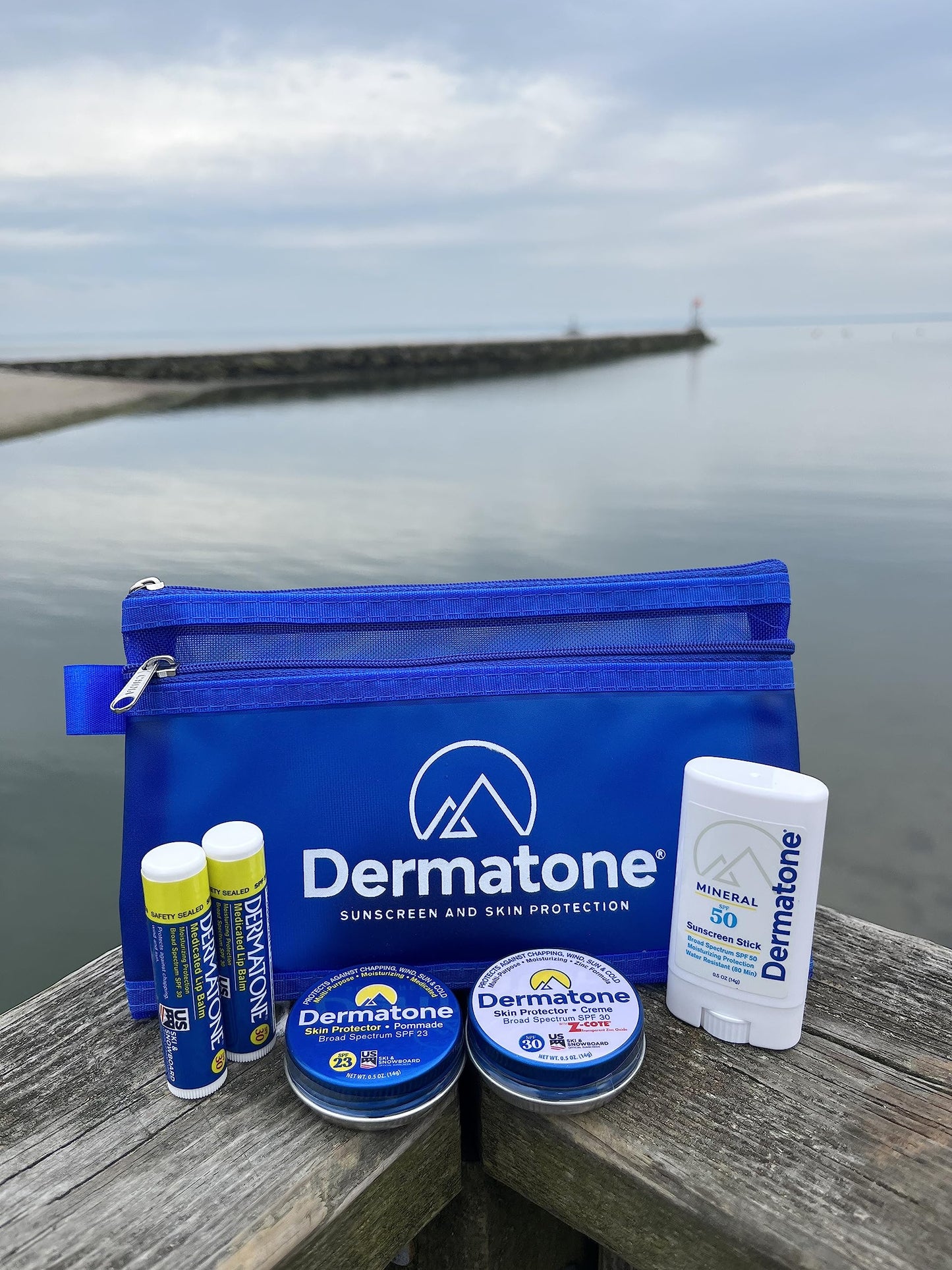 Dermatone Outdoor Protection Gift Pack | Contains 4 of our Sunscreen, Skin Protection Products | Classic Tin, Z-Cote, Mineral Sunscreen Stick & 2