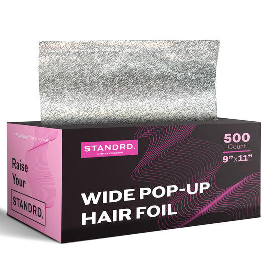 Stock Your Home 500 Count Aluminum Foil for Hair Highlighting, 9” Pop Up Foil Sheets for Salon or Home Use, Embossed Disposable Hair Foils
