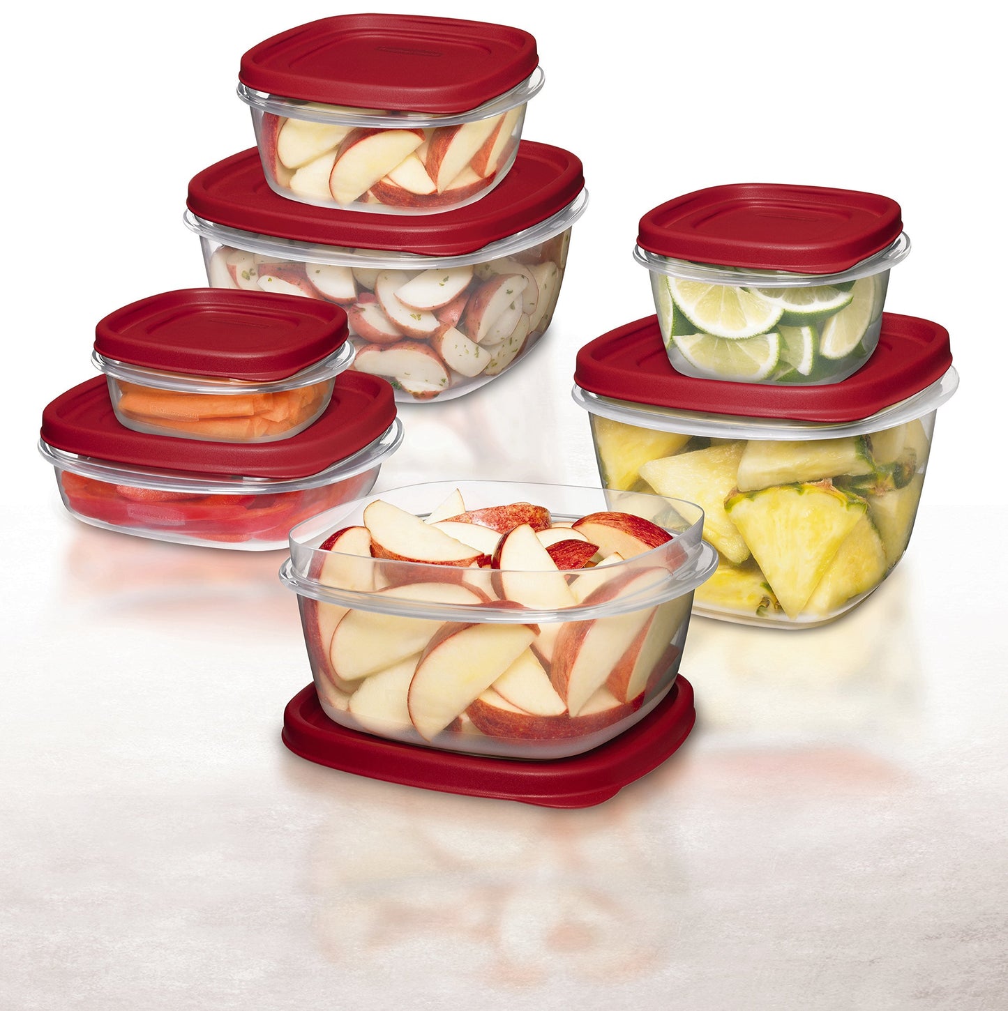Rubbermaid Easy Find Lid Square 1-1/4-Cup Food Storage Container, 1 Count (Pack of 8)