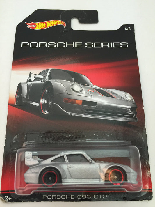 HOT WHEELS PORSCHE SERIES SILVER PORSCHE 993 GT2 4/8