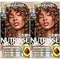 Garnier Nutrisse Ultra Color Nourishing Bold Permanent Hair Color Creme, LC1 Hi-Lift Light Brown (Salted Caramelo), Pack of 2, Hair Dye Kit for 8