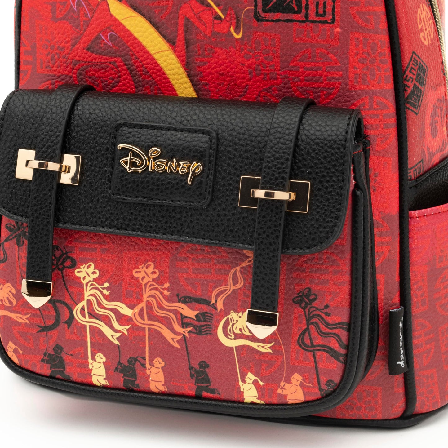 Wondapop - Mushu 11"" Vegan Leather Fashion Mini Backpack, Red