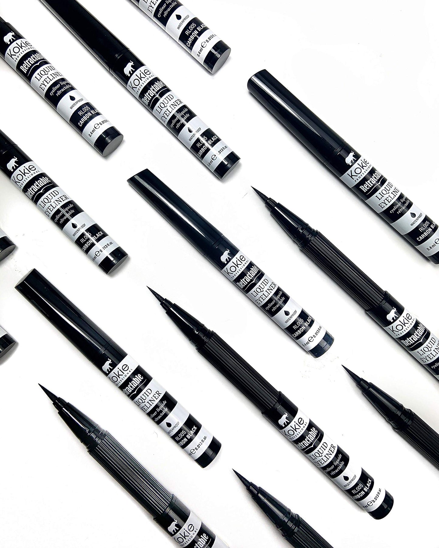 Kokie Retractable Liquid Eyeliner, Pointed Felt Tip, Waterproof & Smudge Free, Long-lasting, Vegan, Cruelty-Free