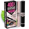 400X Pure Silk Fiber Lash Mascara [Ultra Black Volume and Length], Longer & Thicker Eyelashes. Waterproof, Long Lasting, Instant & Very Easy to Apply