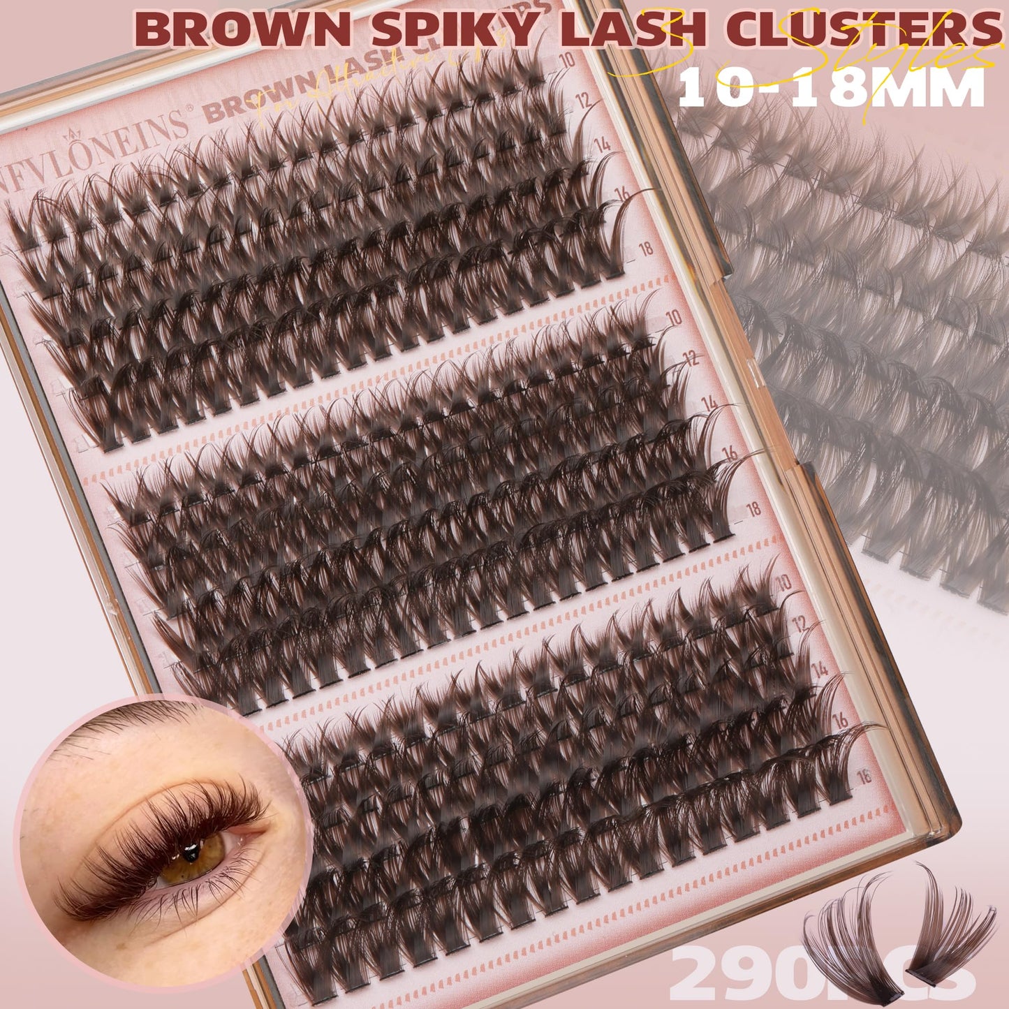 TNFVLONEINS Lash Clusters Wispy Eyelash Clusters Spiky Cluster Eyelash Extensions DIY Individual Lashes Natural Eye Lashes Cluster 10-16MM Lash Beauty and Personal Care TNFVLONEINS