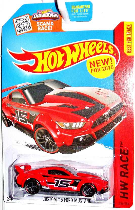 Hot Wheels, 2015 HW Race, Custom '15 Ford Mustang [Red] 154/250