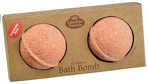 Fabulous Frannie Lavender Rose Natural, Handmade Bath Bomb Set, Pure Essential Oil, Coconut Oil, Witch Hazel, Ultra Plush Spa Fizzies to Moisturize…