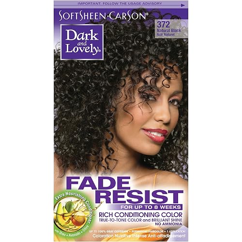 SoftSheen-Carson Dark and Lovely Fade Resist Rich Conditioning Color, Natural Black 372