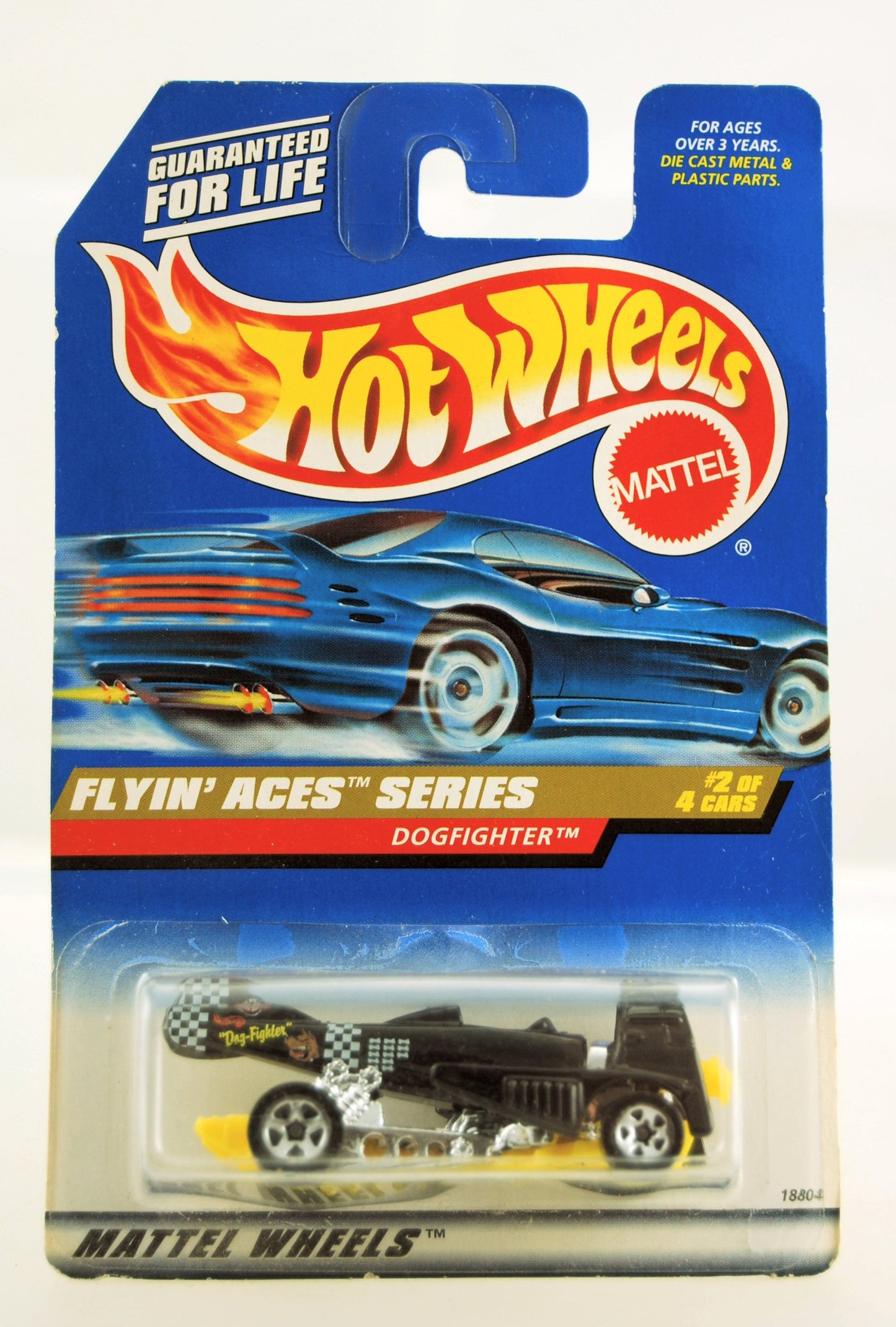 Hot Wheels Flyin' Aces Series Dogfighter #2 of 4 Black & Yellow Die Cast Limited Edition Collectible Collector #738 1:64 Scale