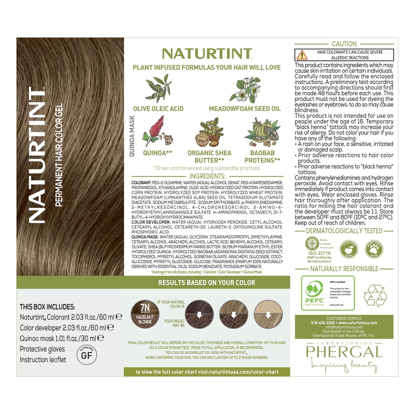 Naturtint 7N Hazelnut Blonde Permanent Hair Color (Pack of 1), Ammonia Free, Vegan, Cruelty Free, up to 100% Gray Coverage, Long Lasting Results