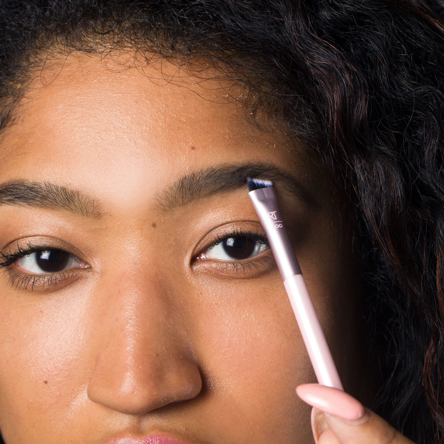 Real Techniques Dual-Ended Brow Brush, For Shaping & Filling Eyebrows, Travel-Friendly Spoolie & Liner Brush, Blend Natural, Full, or Laminated Brows