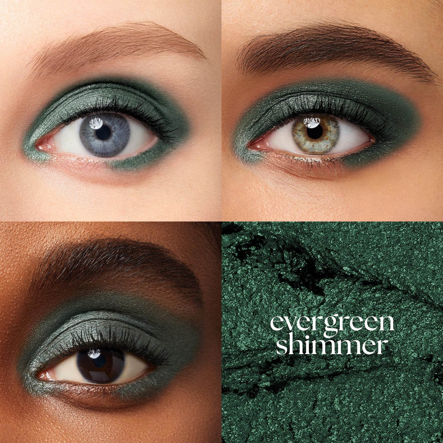 Julep Eyeshadow 101 Cream-to-Powder Waterproof Shadow Stick - Evergreen Shimmer - Long-Lasting, Crease-Proof, Deep Green Shimmer Cream Eyeshadow