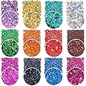 Extra Fine Glitter Powder for Craft, 24 Colors Holographic Cosmetic Laser Glitter for Nail Body Eye Hair Face Lip Gloss, Iridescent Glitter Powder