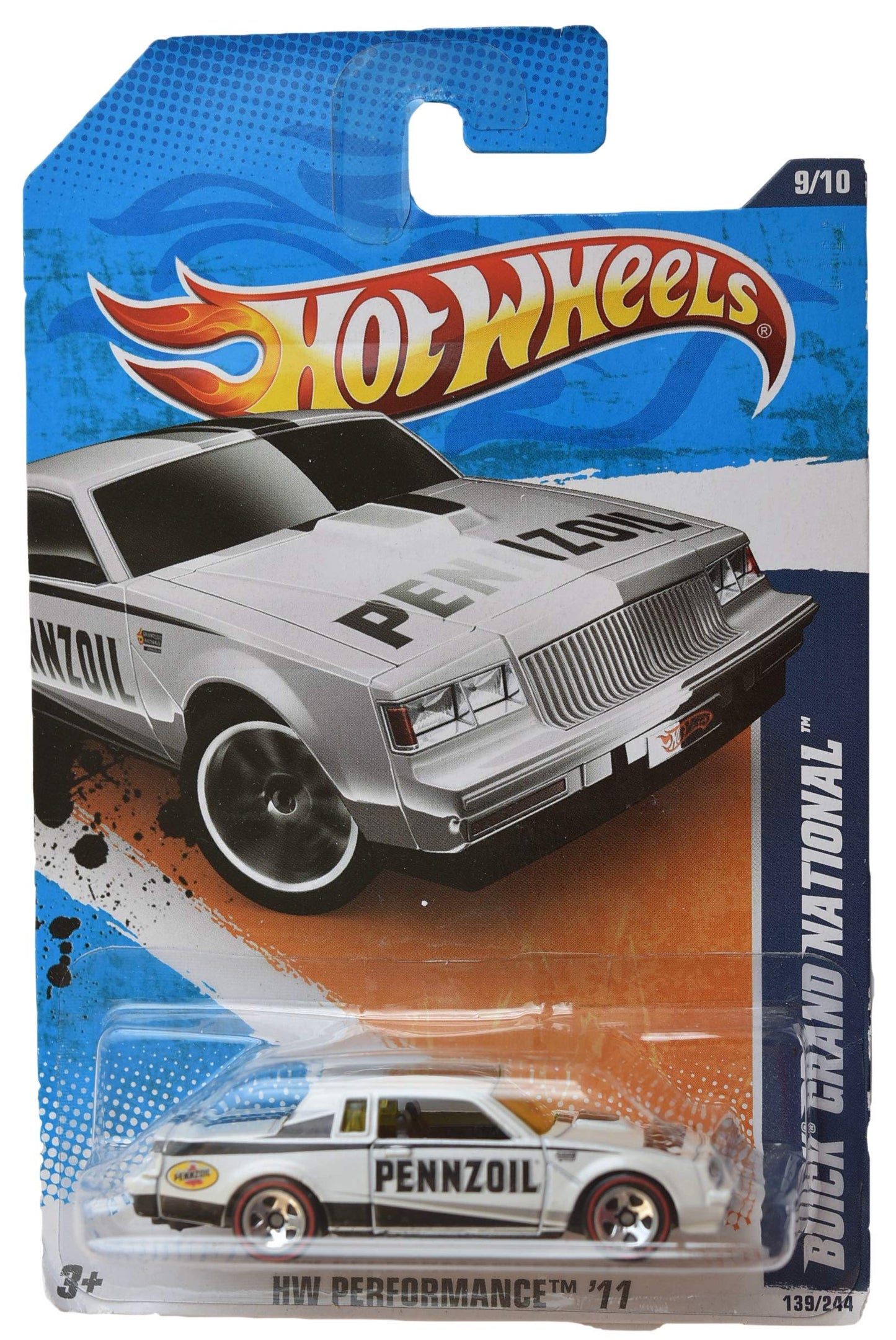 Hot Wheels 2011 Performance 9/10 White Buick Grand National 139/244 Redline Exclusive Die-Cast Car Model