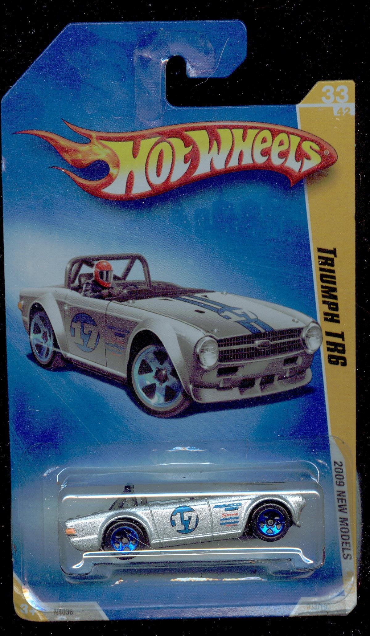 Hot Wheels 2009-33/42 NEW Models 033/190 SILVER Triumph Tr6 1:64 Scale