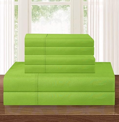 Elegant Comfort Luxury Soft 1500 Premium Hotel Quality Microfiber Wrinkle and Fade Resistant Cozy 4-Piece Bedding Set, Easy All Around Elastic Fitted