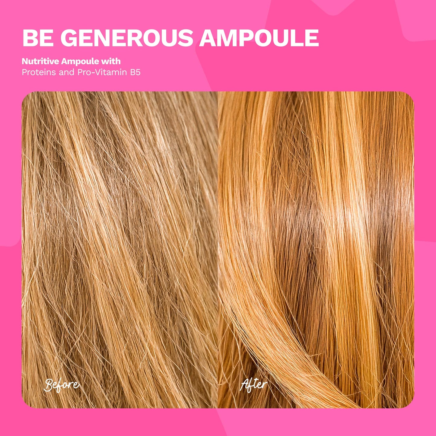 GINGER MILK Nutritive Hair Treatment Ampoule with Proteins and Pro-Vitamin B5 | BE GENEROUS | (Pack 3 x 0.5 fl oz)