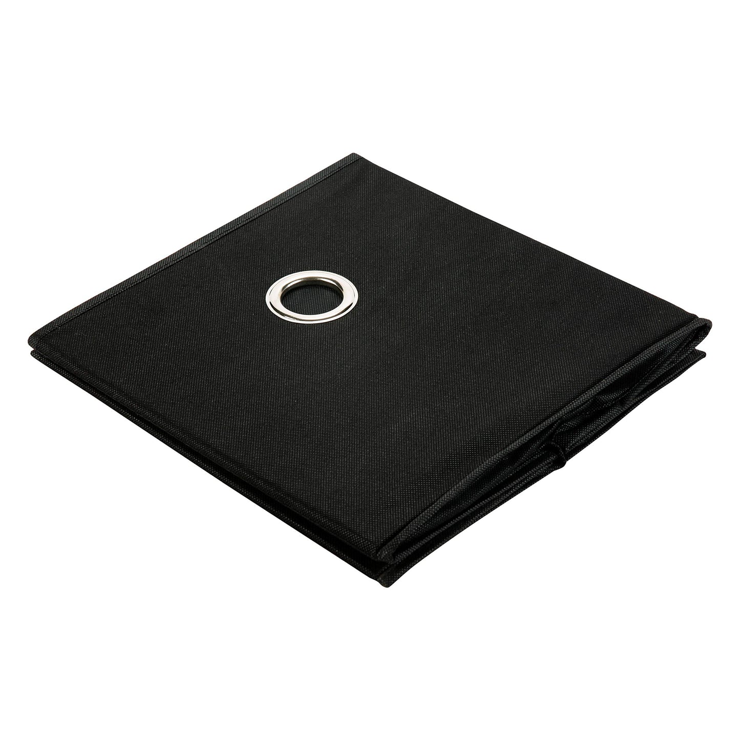 Organize It All 2 Pack Storage Bins, Foldable, Lightweight, Stylish, for Playroom Toys, Office, Closet in Black