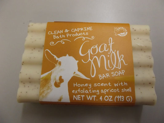 Honey Scent Goat Milk Soap with Exfoliating Apricot Shell - Made in the USA - Gluten & Paraben Free - Simply Be Well - Natural Ingredients, No Animal