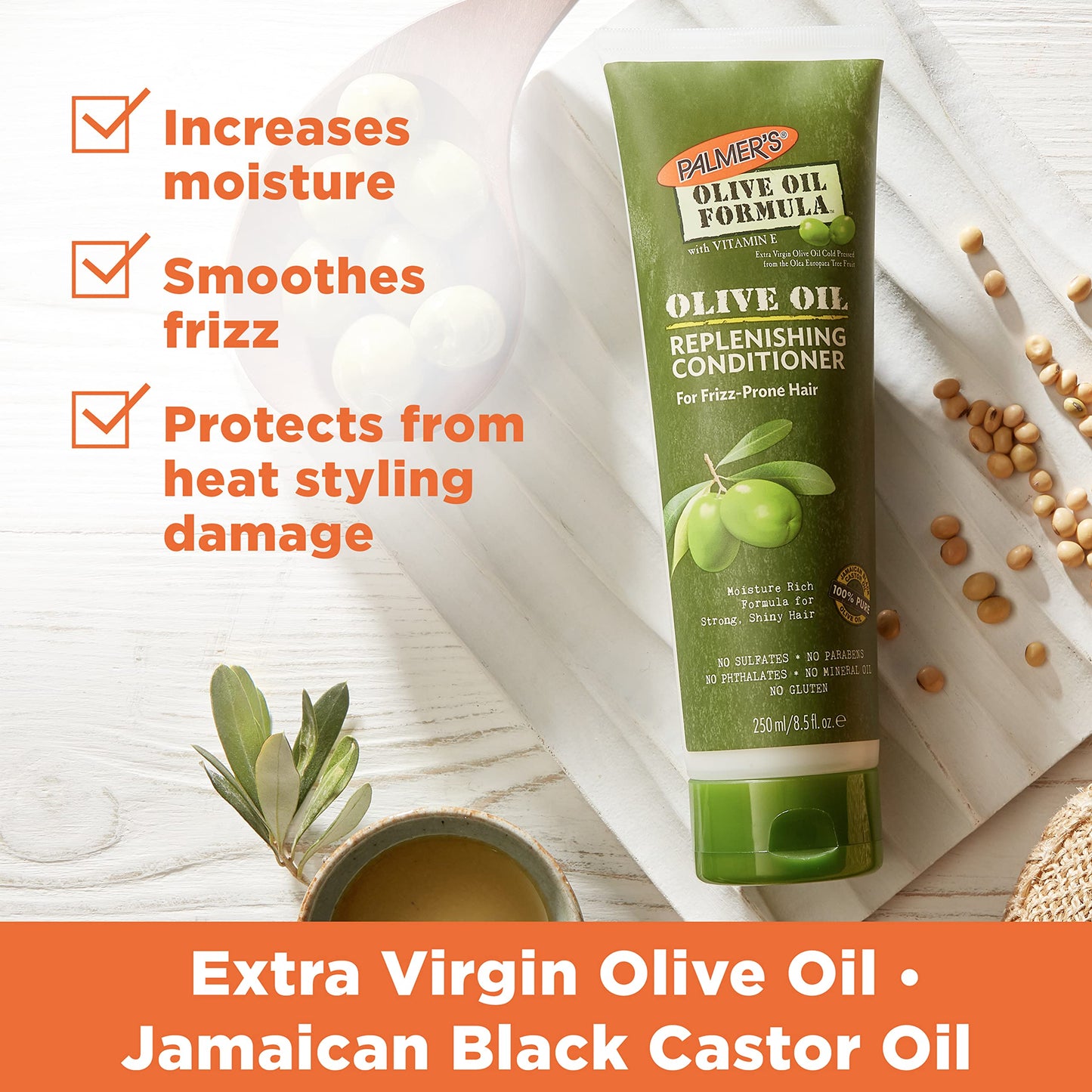 Palmer's, Oil Formula Replenishing Conditioner for Frizz Prone Hair Olive, 8.5 Fl Oz