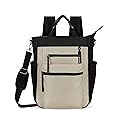 Sherpani Soleil, Anti Theft Convertible Backpack, 3 in 1 Tote Bag, Cross Body Purse, 18L Travel Backpack, Travel Gifts for Women, RFID Protection, Metal Hardware Fits 13” Laptop (Straw Signature)