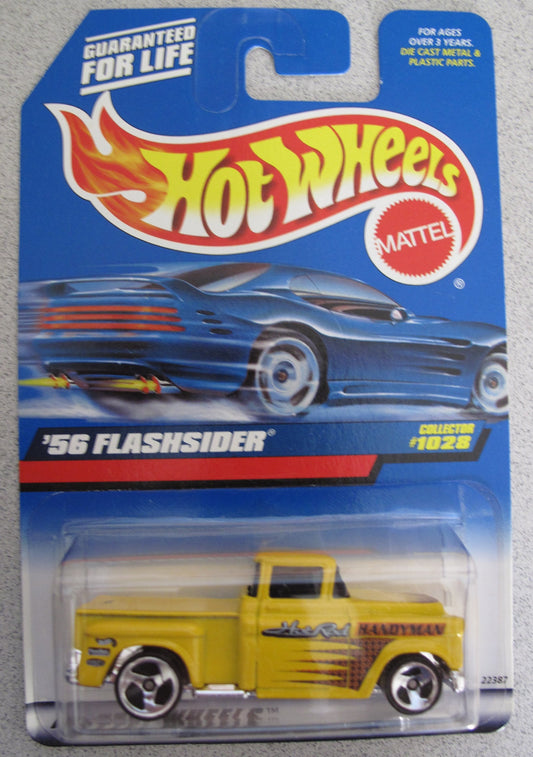 Hot Wheels 1998 '56 Flashsider Truck Yellow #1028 Hot Rod Handyman