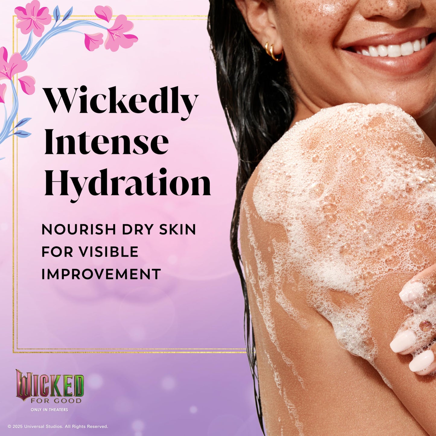 Olay Body Wash for Women, Couldn't Be Lovelier Glinda's Edition, Intensely Hydrating & Renewing, Pro-Hyaluronic Acid Serum & Vitamin B3, All Skin
