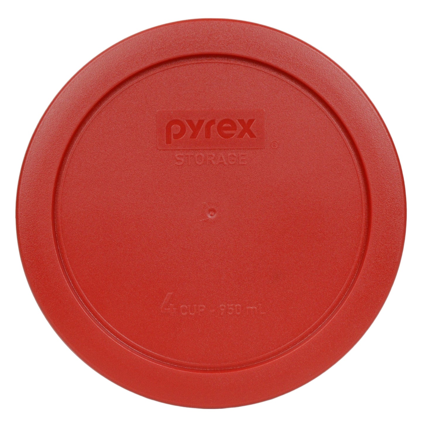 Pyrex 7201-PC 4-Cup Poppy Red Food Storage Replacement Lid (2-Pack) - Made in USA