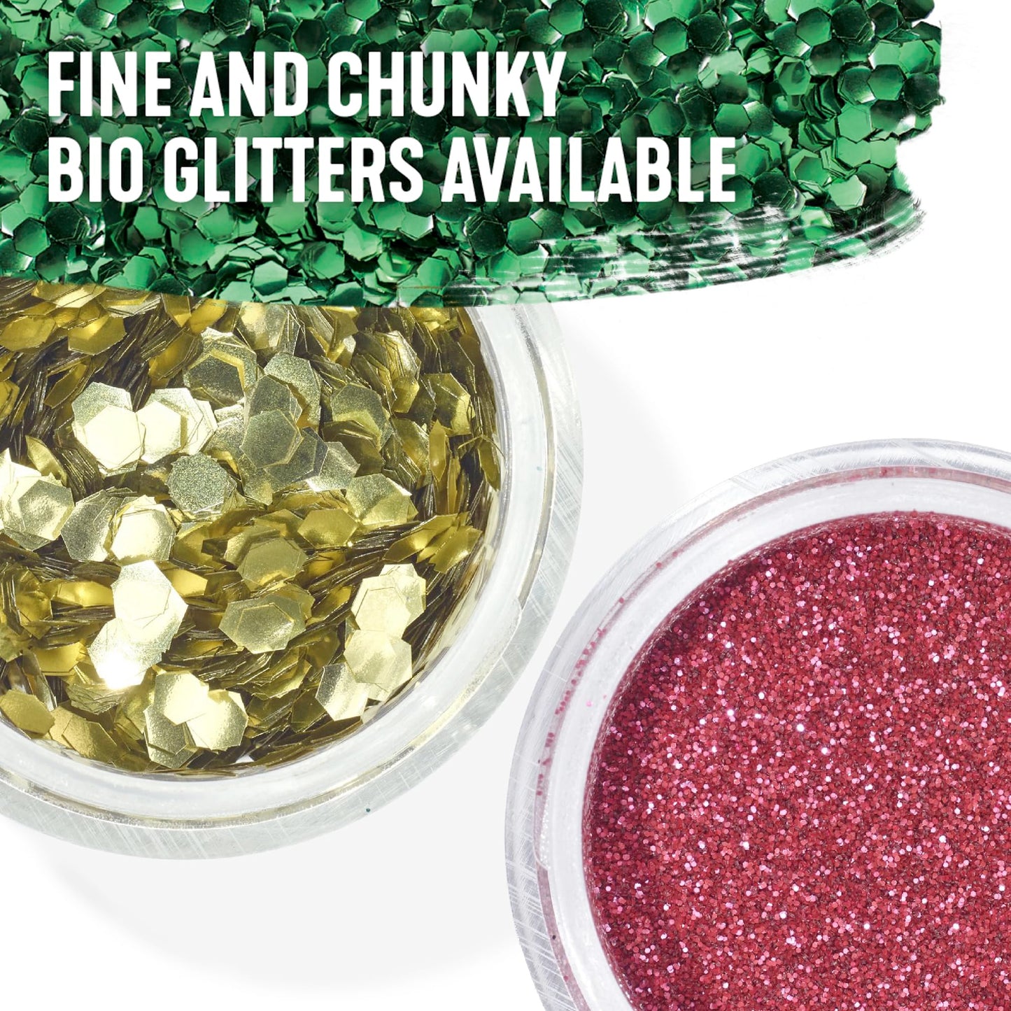 Snazaroo Chunky Bio Glitter, 5g (.17-oz) Tub, Fuchsia