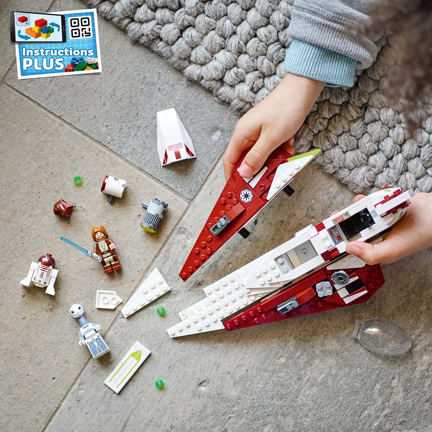LEGO Star Wars Obi-Wan Kenobi’s Jedi Starfighter 75333 Building Set with Minifigures, Lightsaber & Clone Ship, Gift for Kids Ages 7+