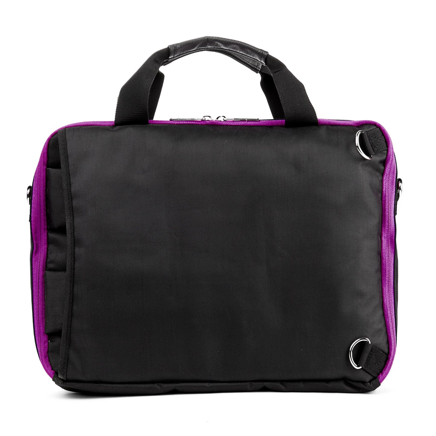 Vangoddy El Prado 3-in-1 10" 12 inch Laptop Messenger Bag Backpack (Purple Black)